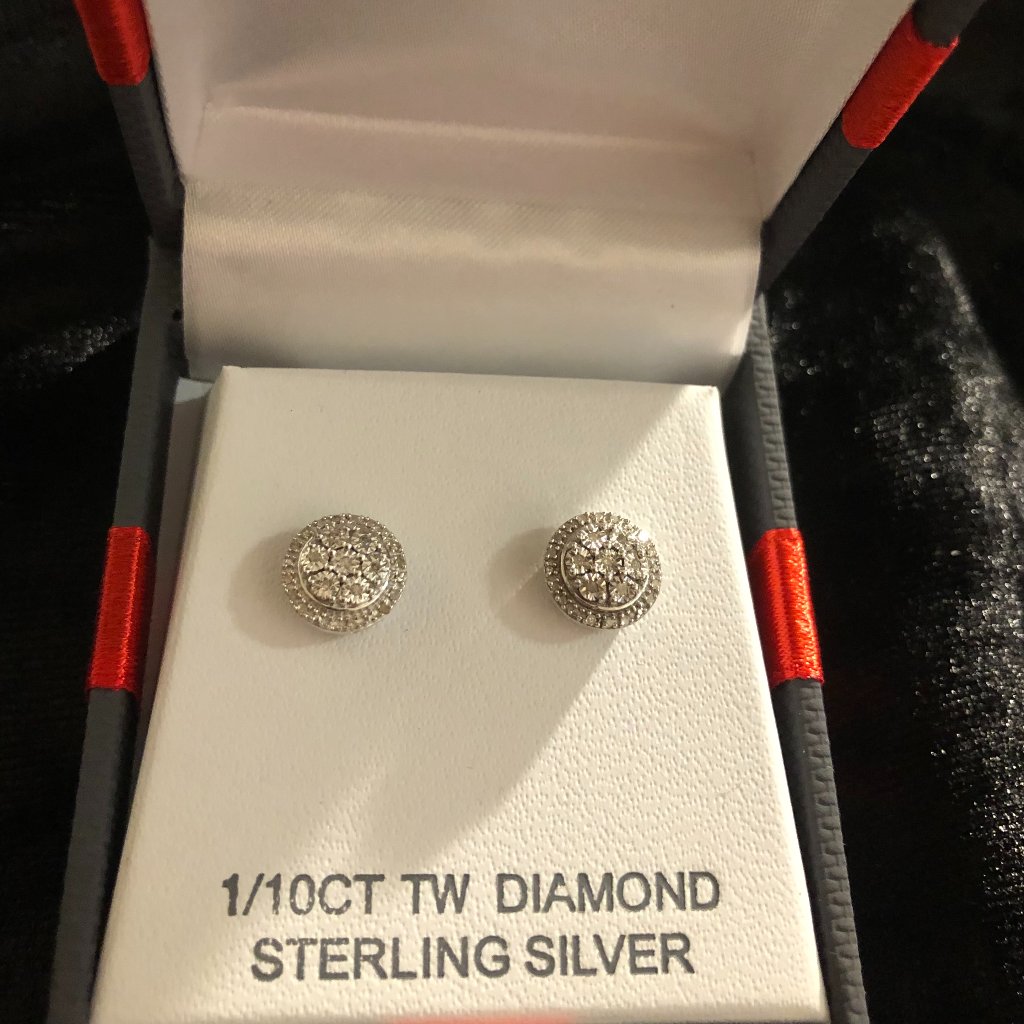 Diamond Stud Round Earrings 110 Ct TW
